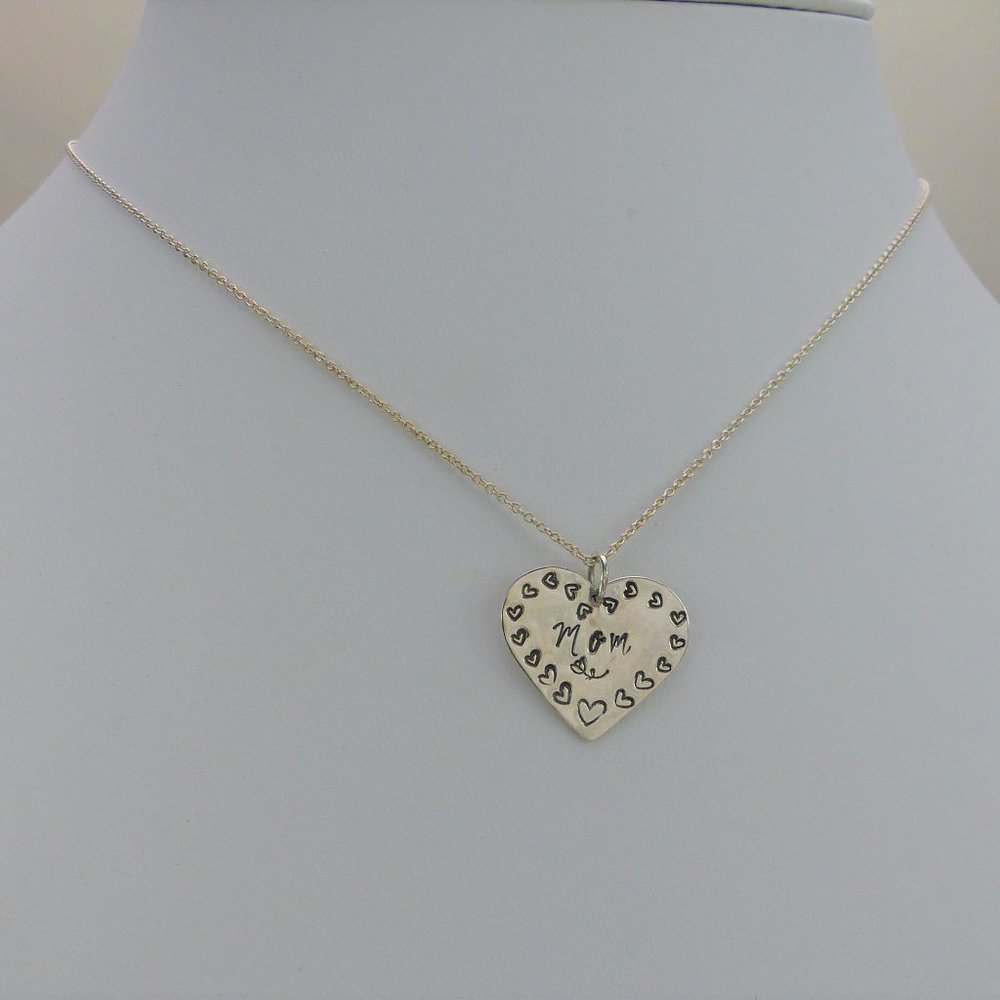 Mother's Day Sterling Silver Heart Pendant